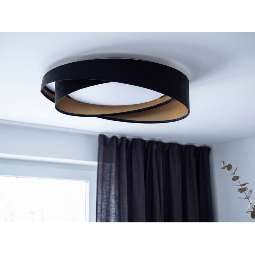 Plafonnier LED dimmable SMART GALAXY MODERN LED/24W/230V 3000-6500K Ø 55 cm noir/doré + télécommande