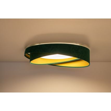 Plafonnier LED dimmable SMART GALAXY MODERN LED/24W/230V 3000-6500K Ø 55 cm vert/doré + télécommande