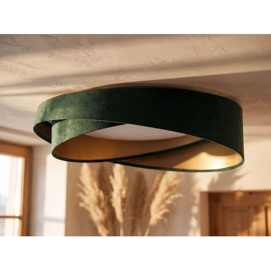 Plafonnier LED dimmable SMART GALAXY MODERN LED/24W/230V 3000-6500K Ø 55 cm vert/doré + télécommande