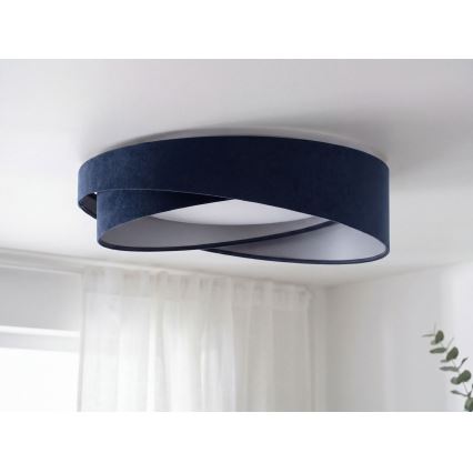Plafonnier LED dimmable SMART GALAXY MODERN LED/24W/230V 3000-6500K Ø 55 cm bleu/argenté + télécommande