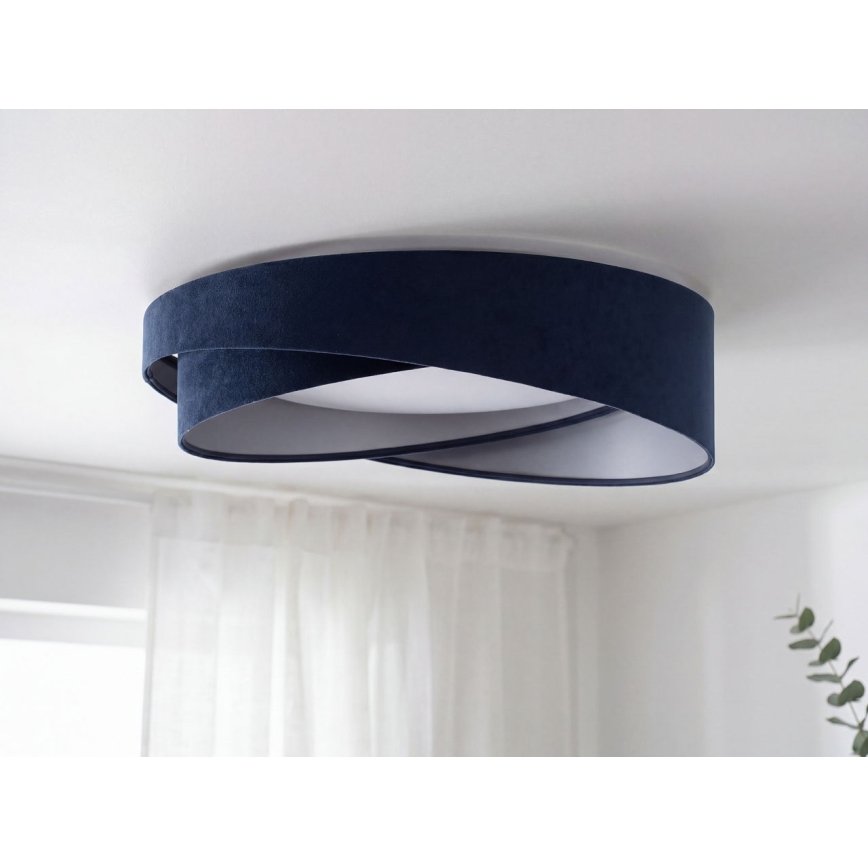 Plafonnier LED dimmable SMART GALAXY MODERN LED/24W/230V 3000-6500K Ø 55 cm bleu/argenté + télécommande