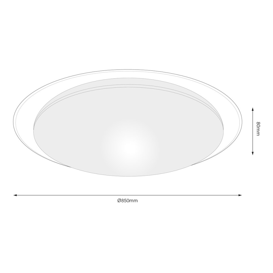 Plafonnier LED dimmable SONIC LED/100W/230V 3000-6000K Ø 85 cm blanc + télécommande