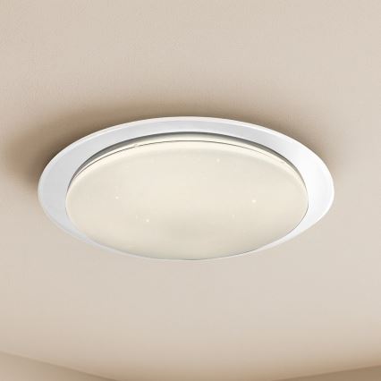 Plafonnier LED dimmable SONIC LED/35W/230V 3000–6000 K Ø 45 cm blanc + télécommande