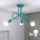 Plafonnier LED en applique pour enfants OXFORD, 3xE27/15W/230V, bleu