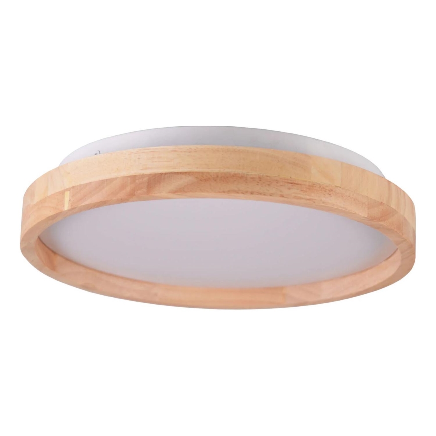 Plafonnier LED en bois pour salle de bains 12W/230V Ø 27 cm IP44 chêne