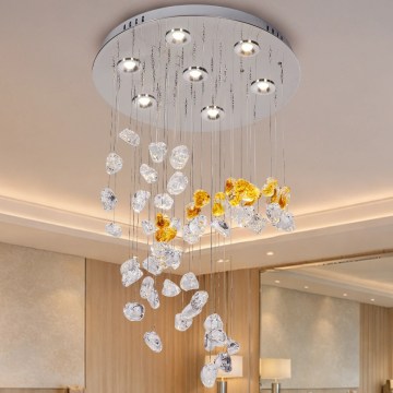 Plafonnier LED en cristal AVARA LED/24W/230V pr. 40 cm chrome brillant + télécommande