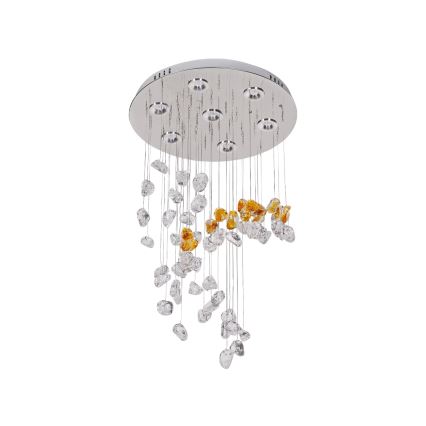 Plafonnier LED en cristal AVARA LED/24W/230V pr. 40 cm chrome brillant + télécommande