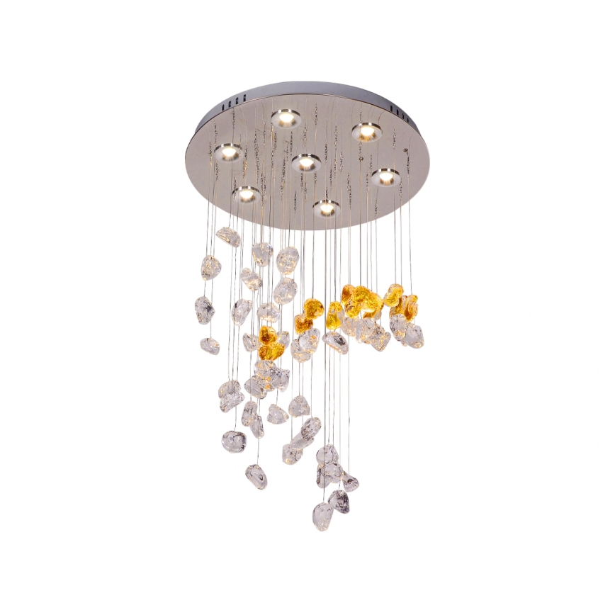Plafonnier LED en cristal AVARA LED/24W/230V pr. 40 cm chrome brillant + télécommande