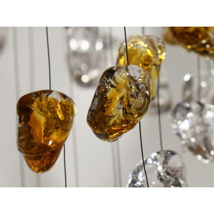 Plafonnier LED en cristal AVARA LED/24W/230V pr. 40 cm chrome brillant + télécommande
