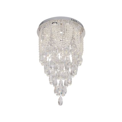 Plafonnier en cristal LED MAJURO LED/30W/230V Ø 40 cm chrome brillant + télécommande