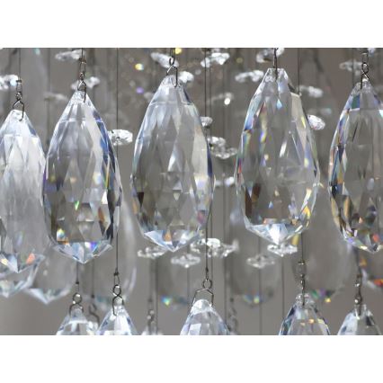 Plafonnier en cristal LED MAJURO LED/30W/230V Ø 40 cm chrome brillant + télécommande