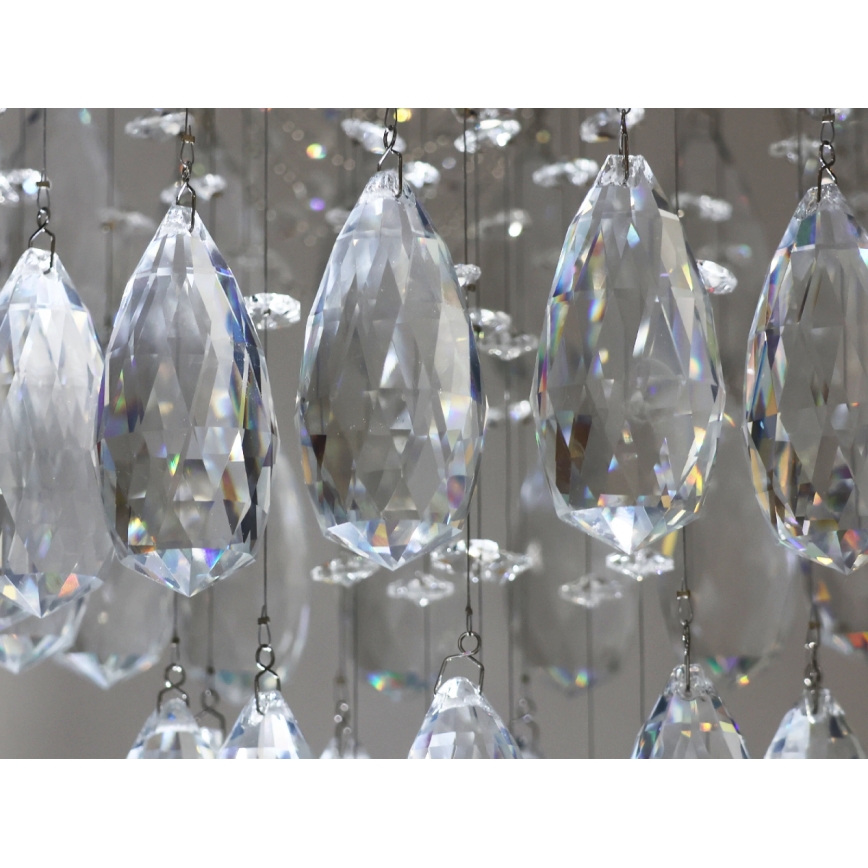 Plafonnier en cristal LED MAJURO LED/30W/230V Ø 40 cm chrome brillant + télécommande