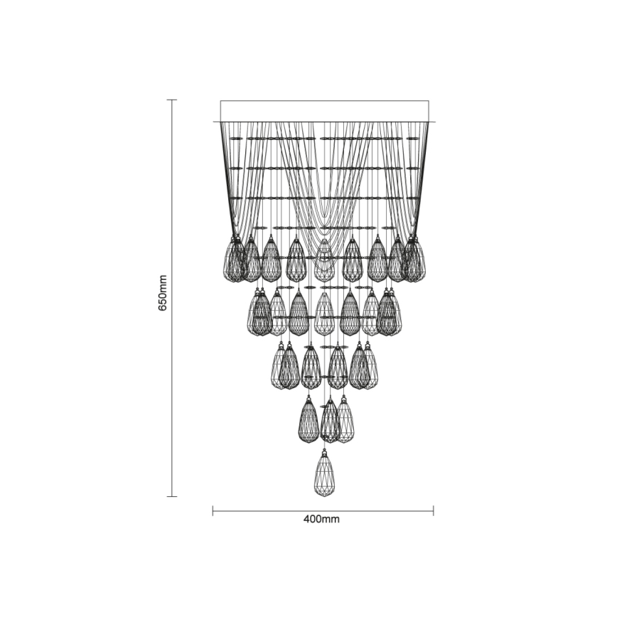 Plafonnier en cristal LED MAJURO LED/30W/230V Ø 40 cm chrome brillant + télécommande