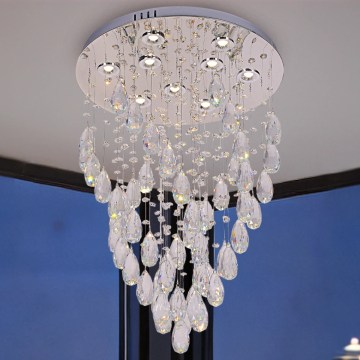 Plafonnier LED en cristal MAJURO LED/30W/230V Ø 45 cm chrome brillant + télécommande