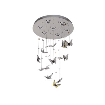 Plafonnier LED en cristal MURU LED/24W/230V Ø 40 cm chromé brillant + télécommande
