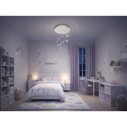 Plafonnier LED en cristal MURU LED/24W/230V Ø 40 cm chromé brillant + télécommande