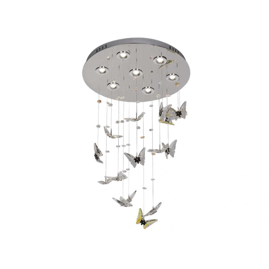 Plafonnier LED en cristal MURU LED/24W/230V Ø 40 cm chromé brillant + télécommande