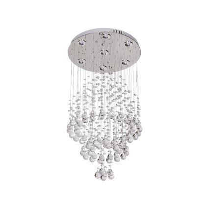 Plafonnier LED en cristal NAURU LED/24W/230V Ø 40 cm chrome brillant + télécommande
