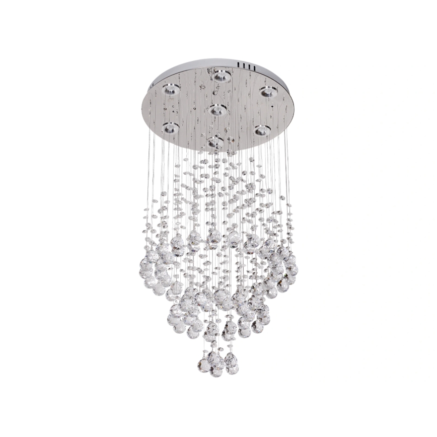 Plafonnier LED en cristal NAURU LED/24W/230V Ø 40 cm chrome brillant + télécommande