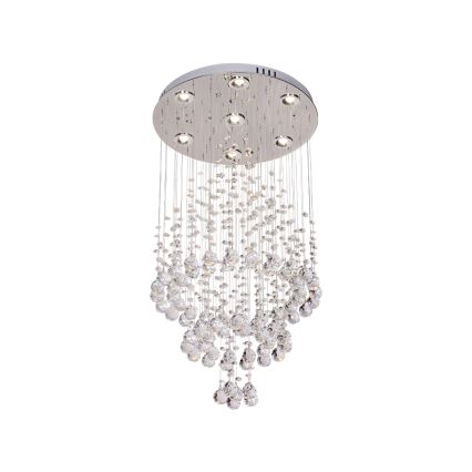Plafonnier LED en cristal NAURU LED/24W/230V Ø 40 cm chrome brillant + télécommande