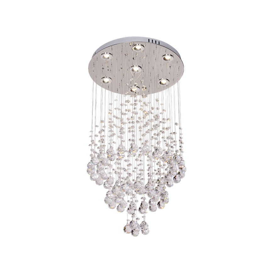 Plafonnier LED en cristal NAURU LED/24W/230V Ø 40 cm chrome brillant + télécommande