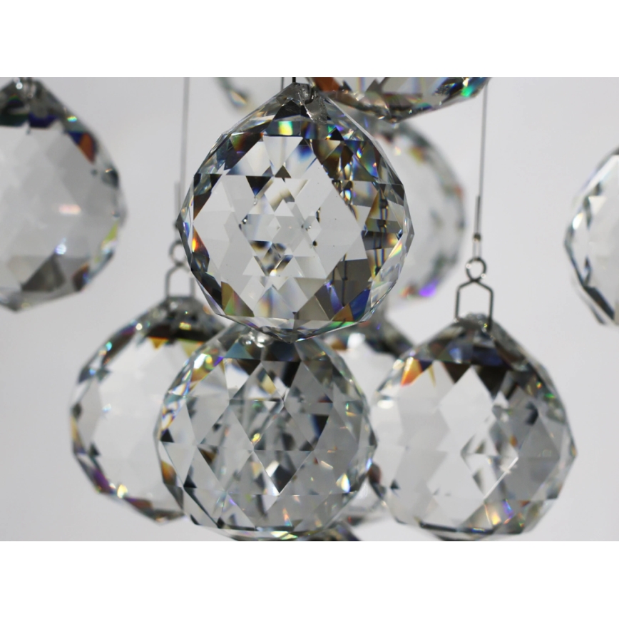 Plafonnier LED en cristal NAURU LED/24W/230V Ø 40 cm chrome brillant + télécommande