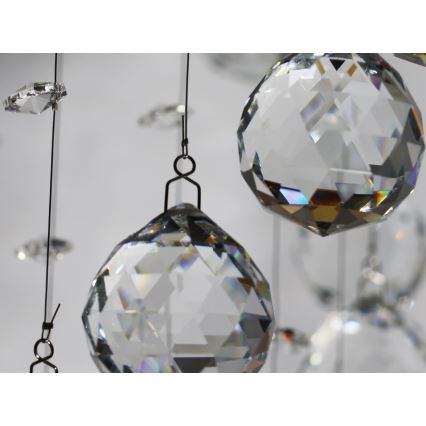 Plafonnier LED en cristal NAURU LED/24W/230V Ø 40 cm chrome brillant + télécommande