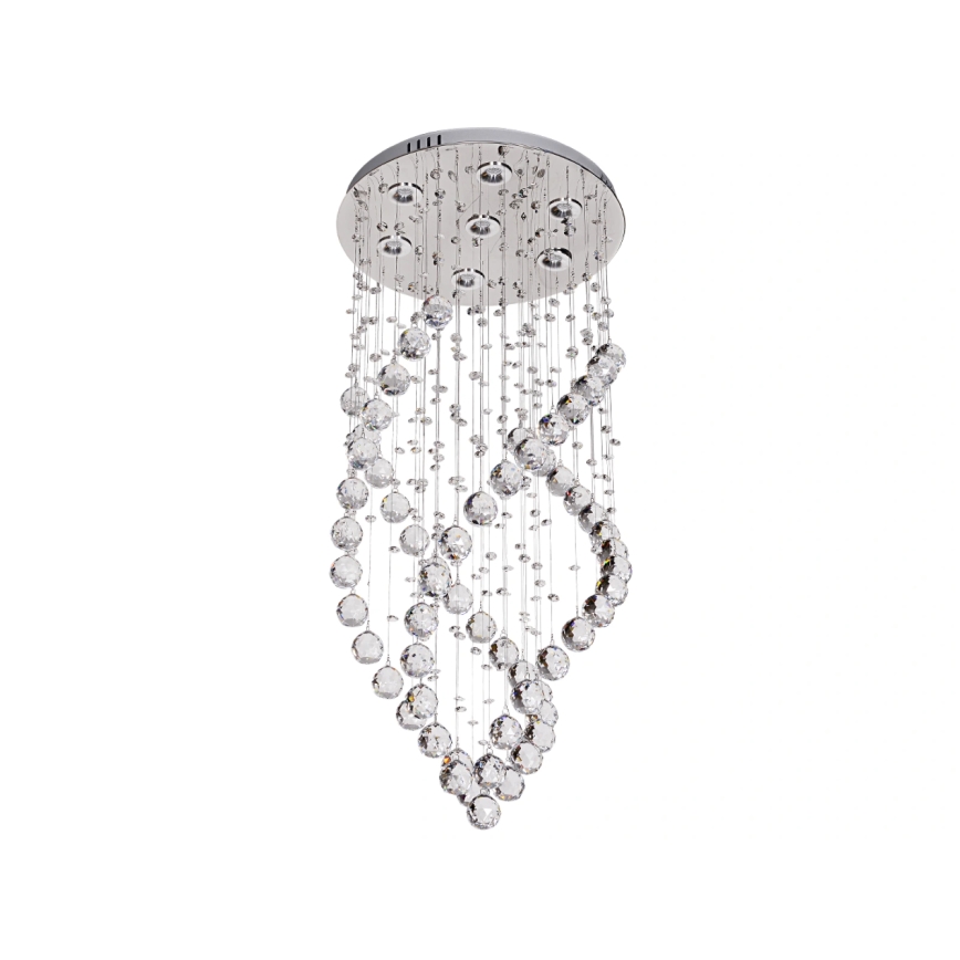 Plafonnier LED en cristal NAURU LED/24W/230V Ø 40 cm chrome brillant + télécommande