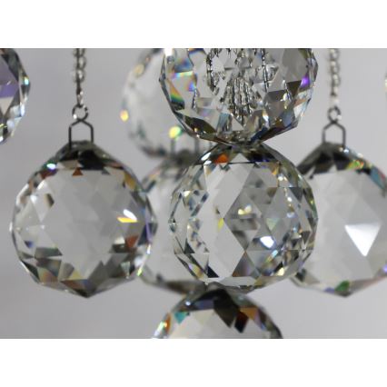 Plafonnier LED en cristal NAURU LED/24W/230V Ø 40 cm chrome brillant + télécommande