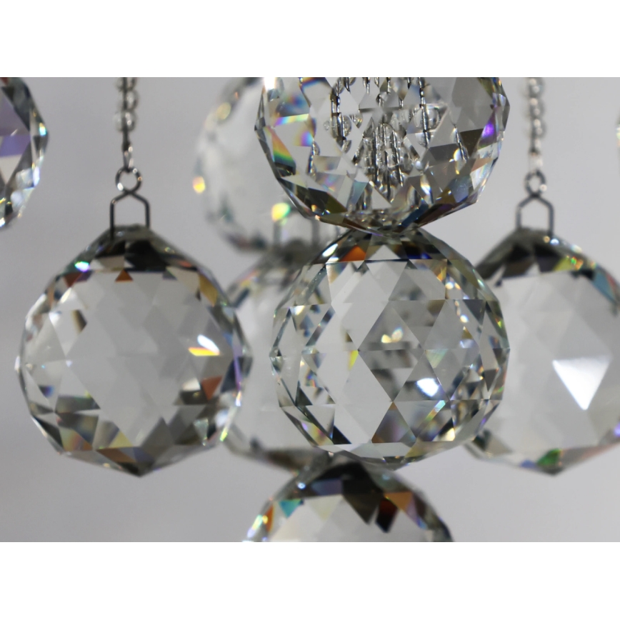 Plafonnier LED en cristal NAURU LED/24W/230V Ø 40 cm chrome brillant + télécommande