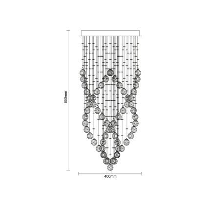 Plafonnier LED en cristal NAURU LED/24W/230V Ø 40 cm chrome brillant + télécommande