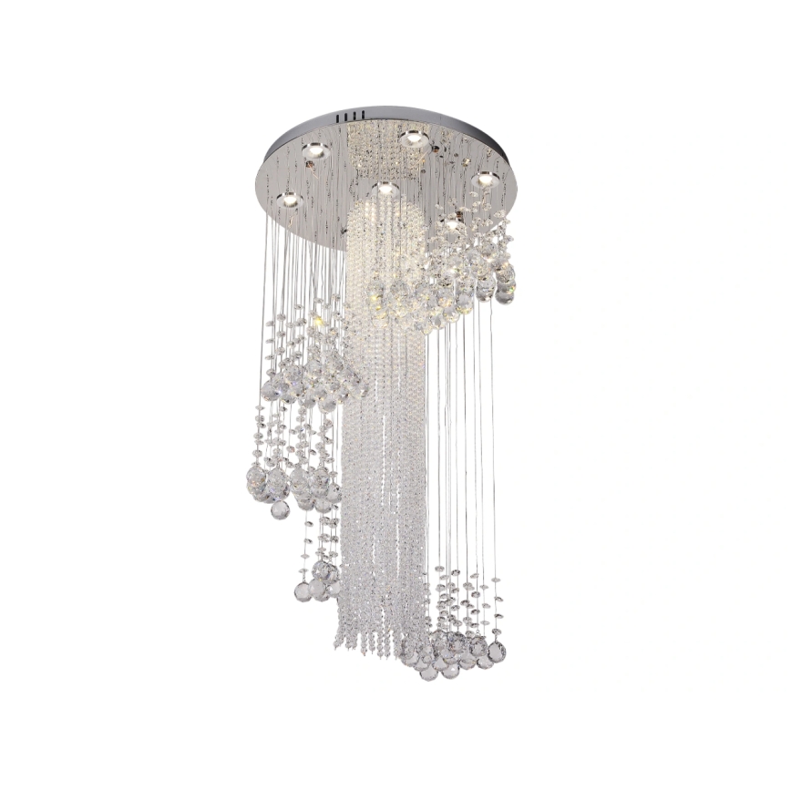 Plafonnier LED en cristal NAURU LED/24W/230V Ø 45 cm chrome brillant + télécommande