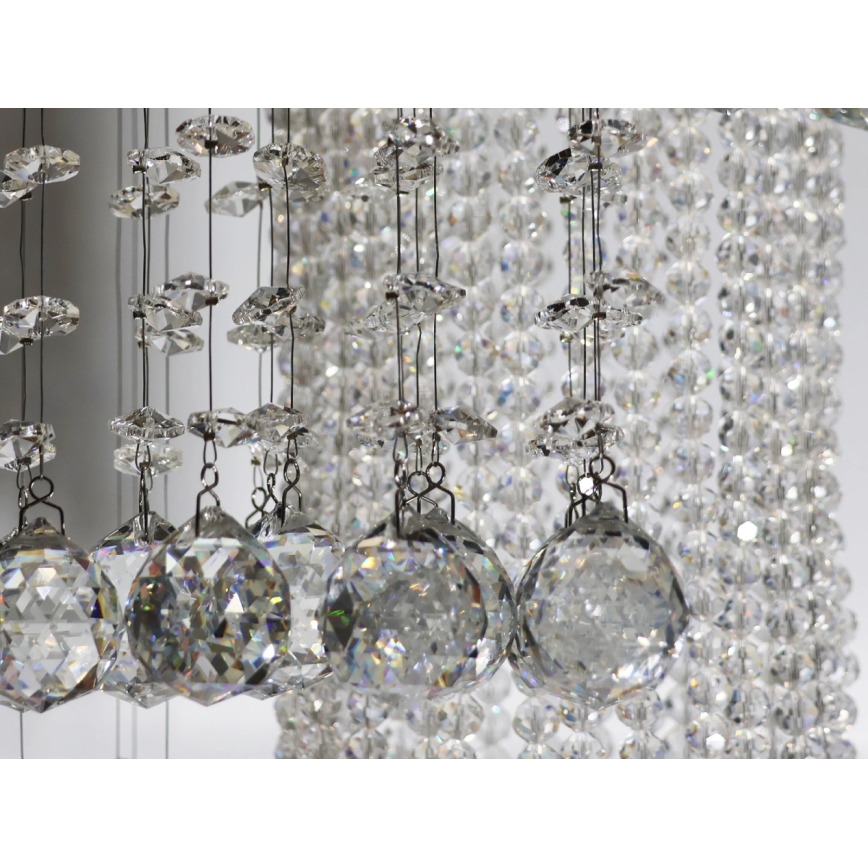 Plafonnier LED en cristal NAURU LED/24W/230V Ø 45 cm chrome brillant + télécommande
