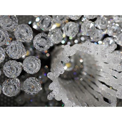 Plafonnier LED en cristal NAURU LED/24W/230V Ø 45 cm chrome brillant + télécommande
