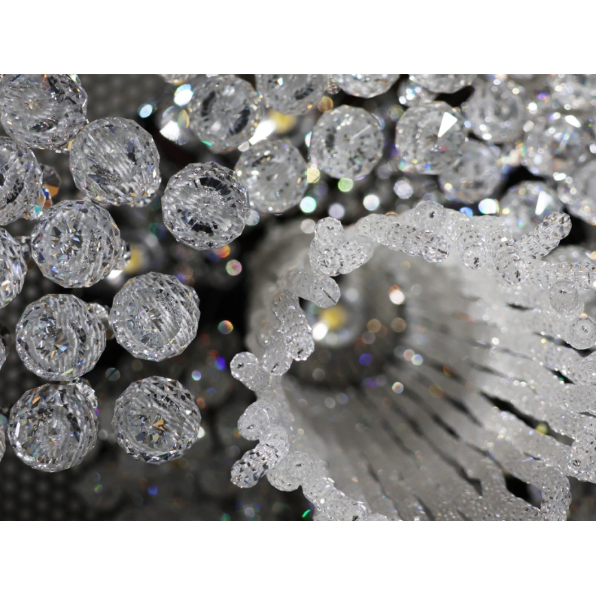 Plafonnier LED en cristal NAURU LED/24W/230V Ø 45 cm chrome brillant + télécommande