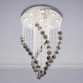 Plafonnier LED en cristal NAURU LED/30W/230V Ø 40 cm chrome brillant/noir + télécommande