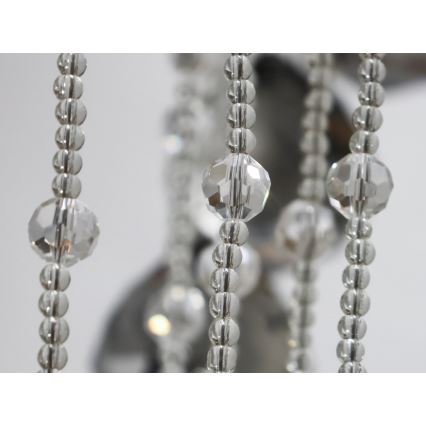 Plafonnier LED en cristal NAURU LED/30W/230V Ø 40 cm chrome brillant/noir + télécommande