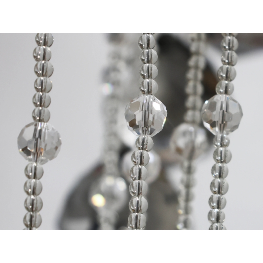 Plafonnier LED en cristal NAURU LED/30W/230V Ø 40 cm chrome brillant/noir + télécommande