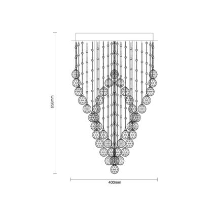 Plafonnier LED en cristal NAURU LED/30W/230V Ø 40 cm chrome brillant/noir + télécommande