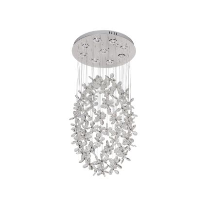 Plafonnier LED en cristal SAMOA LED/30W/230V Ø 40 cm, chrome poli + télécommande
