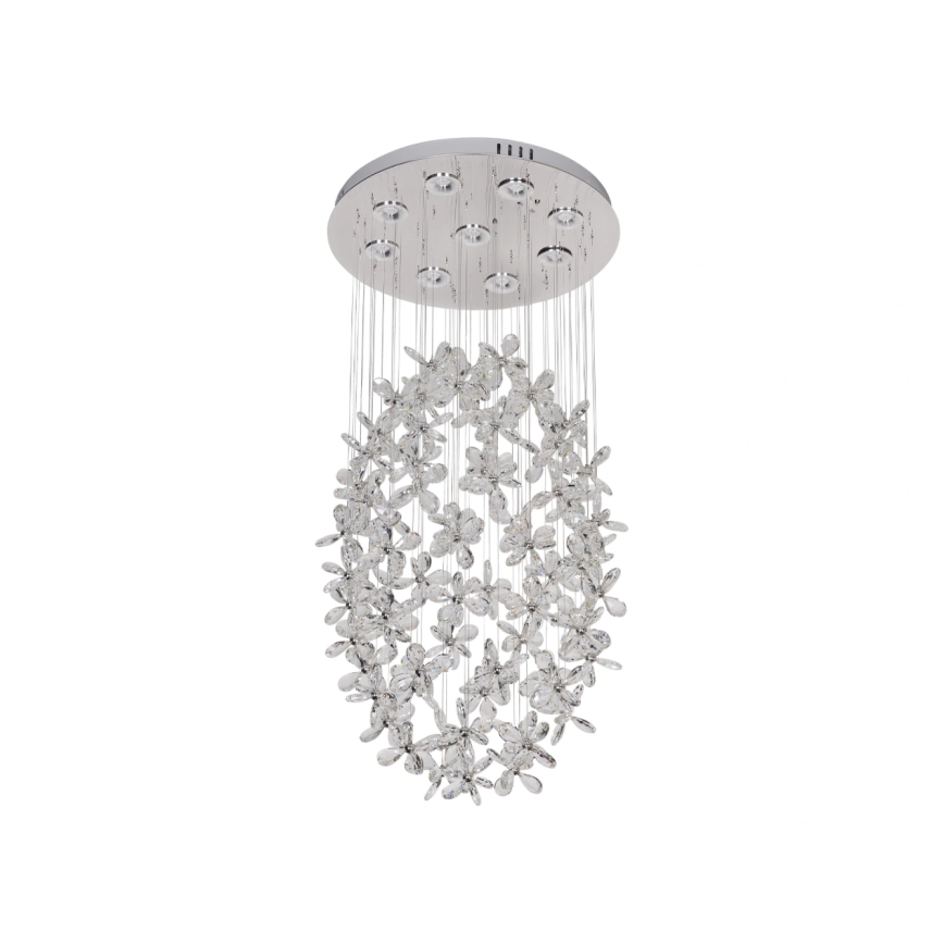 Plafonnier LED en cristal SAMOA LED/30W/230V Ø 40 cm, chrome poli + télécommande