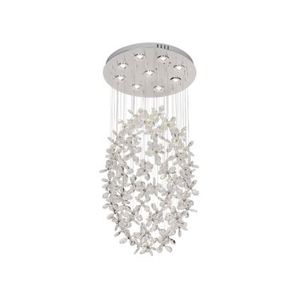 Plafonnier LED en cristal SAMOA LED/30W/230V Ø 40 cm, chrome poli + télécommande
