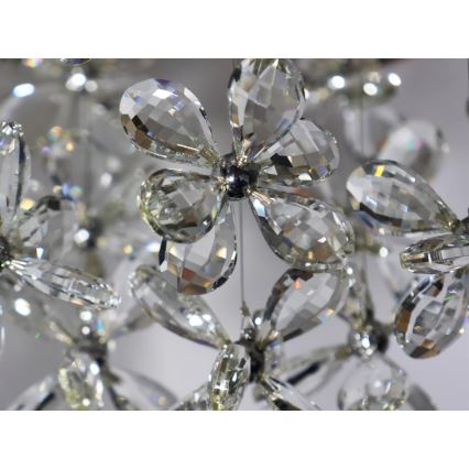 Plafonnier LED en cristal SAMOA LED/30W/230V Ø 40 cm, chrome poli + télécommande