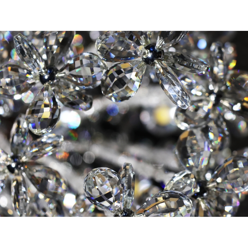 Plafonnier LED en cristal SAMOA LED/30W/230V Ø 40 cm, chrome poli + télécommande