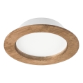 Plafonnier LED encastré WOODY SPOT LED/12,5W/230V 3000K noyer Ø 16 cm