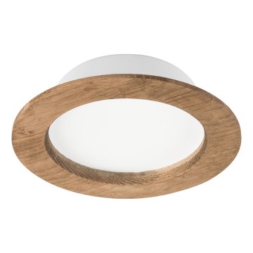 Plafonnier LED encastré WOODY SPOT LED/12,5W/230V 3000K noyer Ø 16 cm
