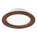 Plafonnier LED encastré WOODY SPOT LED/16,5W/230V 4000K cerisier Ø 18,5 cm