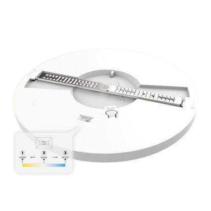 Plafonnier LED EVORA 24W/230V 3000/4000/6000K Ø 30 cm blanc