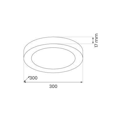 Plafonnier LED EVORA 24W/230V 3000/4000/6000K Ø 30 cm blanc