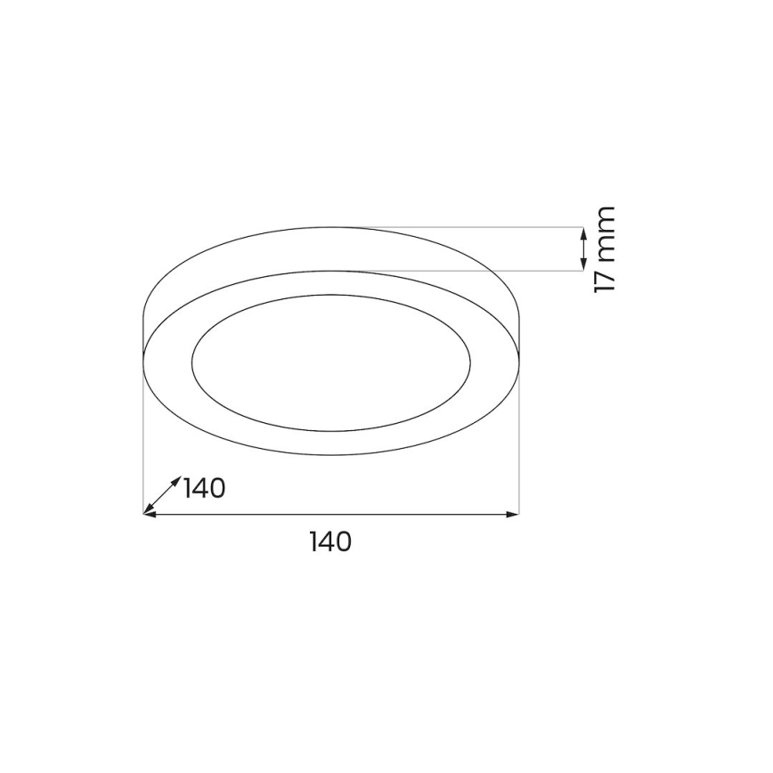 Plafonnier LED EVORA, 6 W, 230 V, 3000/4000/6000 K, Ø 14 cm, blanc